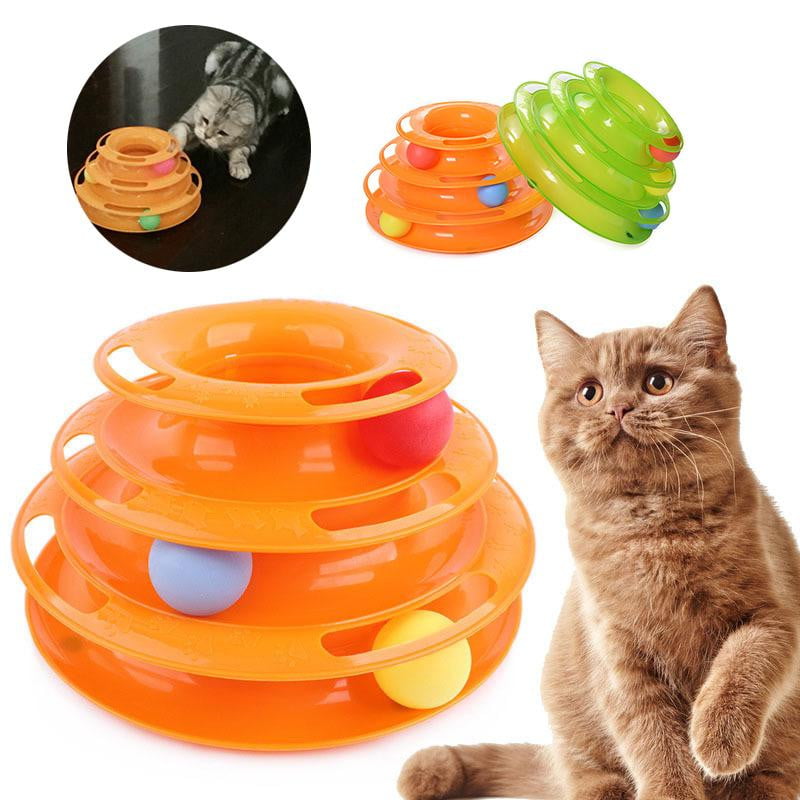 3 Level Tower Track Roller Toy with Balls for Cats - NuoPets
