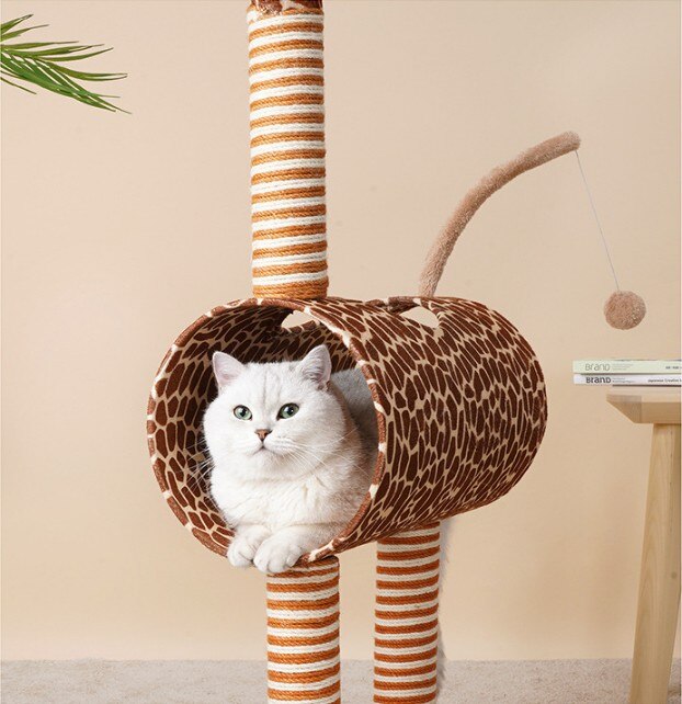 Giraffe cats scratching post rope toy tree cat climbing frame