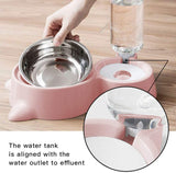 Dog Cat Bowls Water and Food Bowl Set with Detachable Stainless Steel Bowl