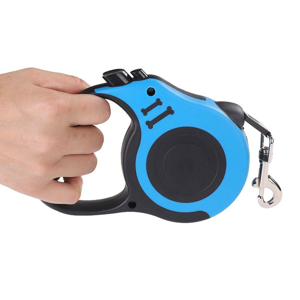 A Retractable Strong Nylon Dog Leash with Comfortable Hand Grip, One Button Brake, Pause & Lock - NuoPets
