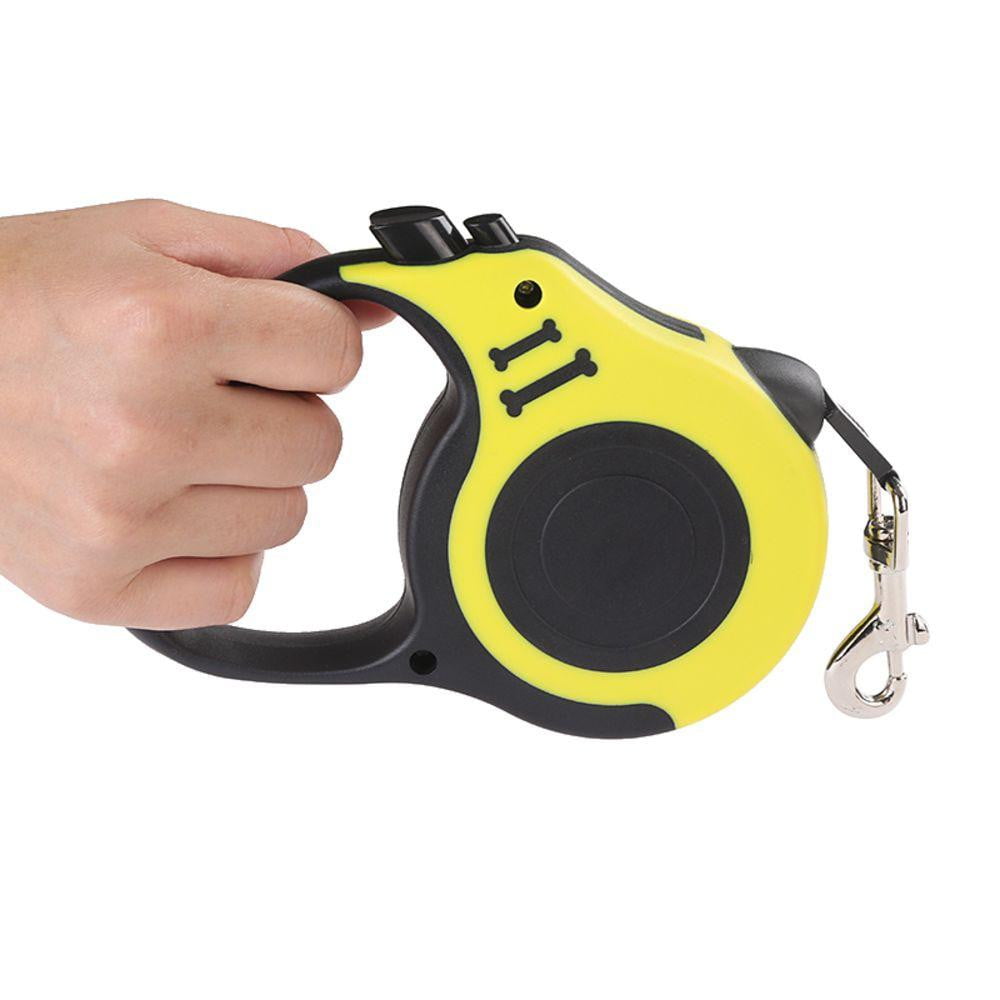 A Retractable Strong Nylon Dog Leash with Comfortable Hand Grip, One Button Brake, Pause & Lock - NuoPets