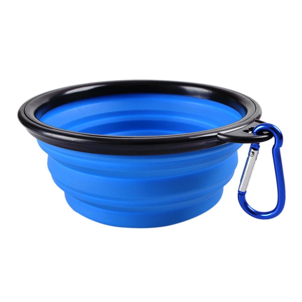 Collapsible Dog Bowl For Food & Water. A Fordable Travel Pet Bowl with Carabiners - NuoPets