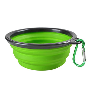 Collapsible Dog Bowl For Food & Water. A Fordable Travel Pet Bowl with Carabiners - NuoPets