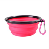 Collapsible Dog Bowl For Food & Water. A Fordable Travel Pet Bowl with Carabiners - NuoPets
