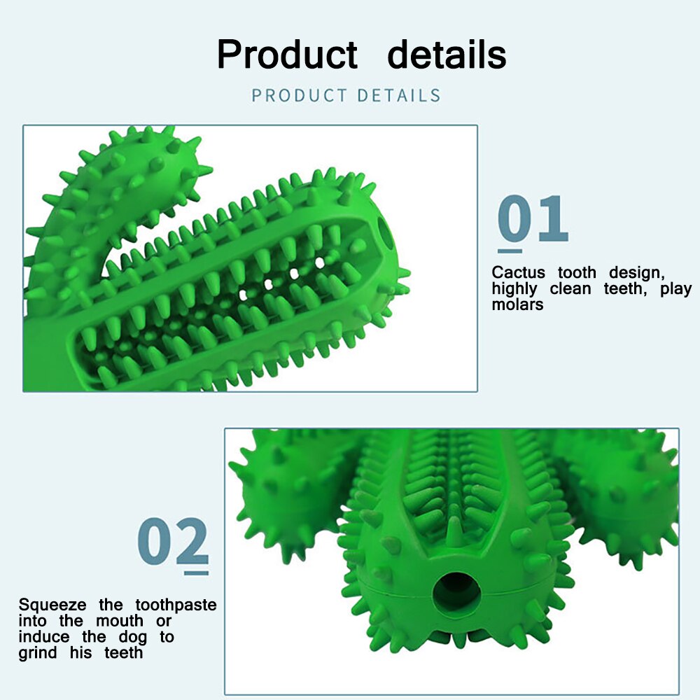 Nuopets Pet Toothbrush Chew Toy Doggy Brush Stick Soft Rubber dog Teeth Cleaning