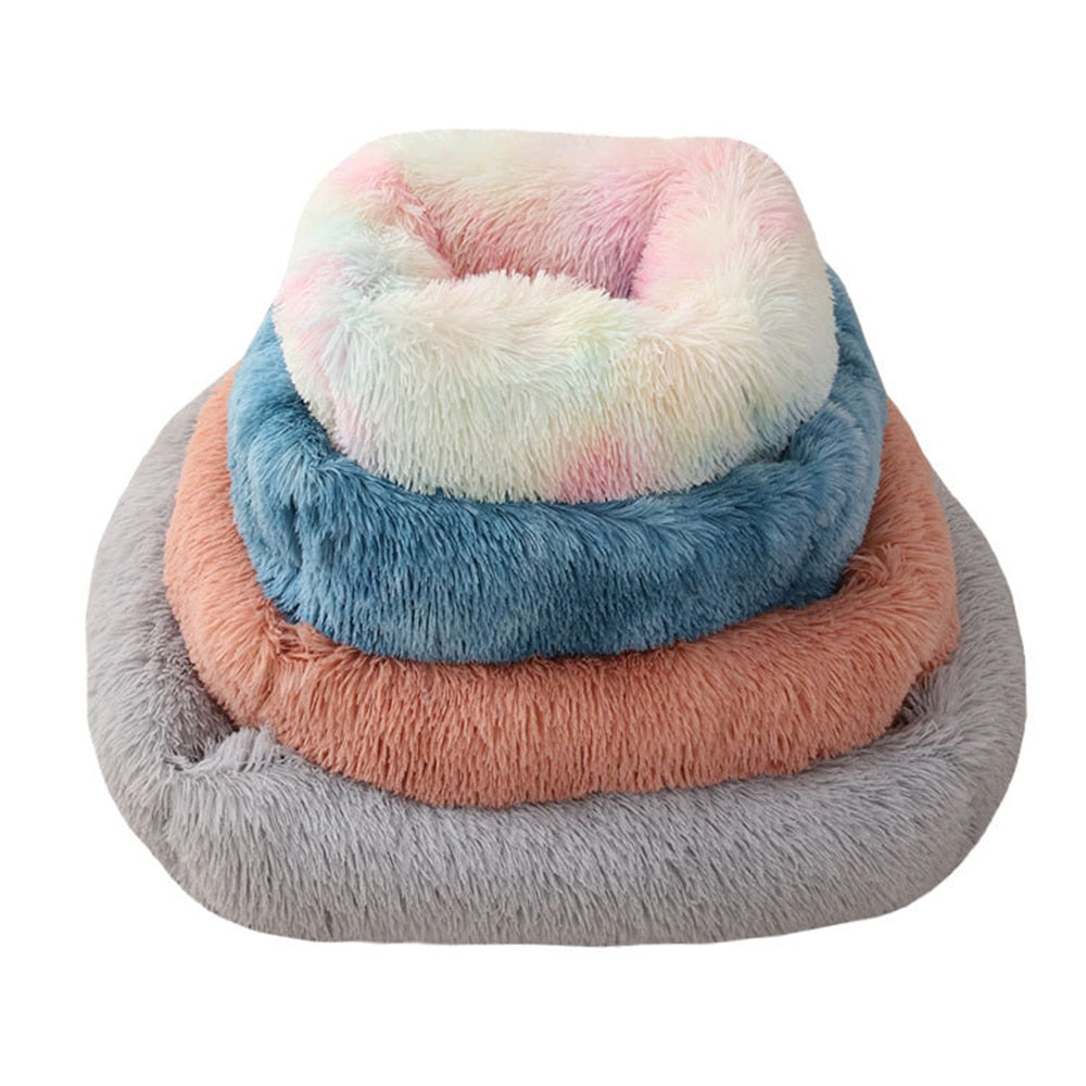 Nuopets Fuzzy nest dog bed Square Long Plush Pet Bed