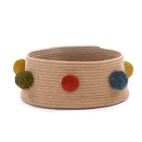 Home Cotton with velvet Universal Round Cat Bed Basket Nest Cotton Rope