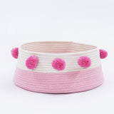 Home Cotton with velvet Universal Round Cat Bed Basket Nest Cotton Rope