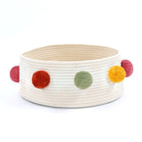 Home Cotton with velvet Universal Round Cat Bed Basket Nest Cotton Rope