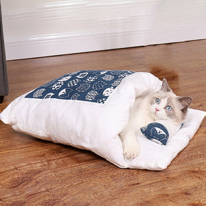 Cat Bed Removable Warm Cat Sleeping Bag Deep Sleep