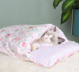 Cat Bed Removable Warm Cat Sleeping Bag Deep Sleep