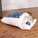 Cat Bed Removable Warm Cat Sleeping Bag Deep Sleep