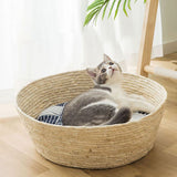 Cat Bed Rattan Four-season Universal Cat Bed Woven Cat Bed