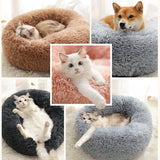Nuopets Fuzzy Nest Calming Dog Bed Anti Anxiety Long Plush Pet Bed