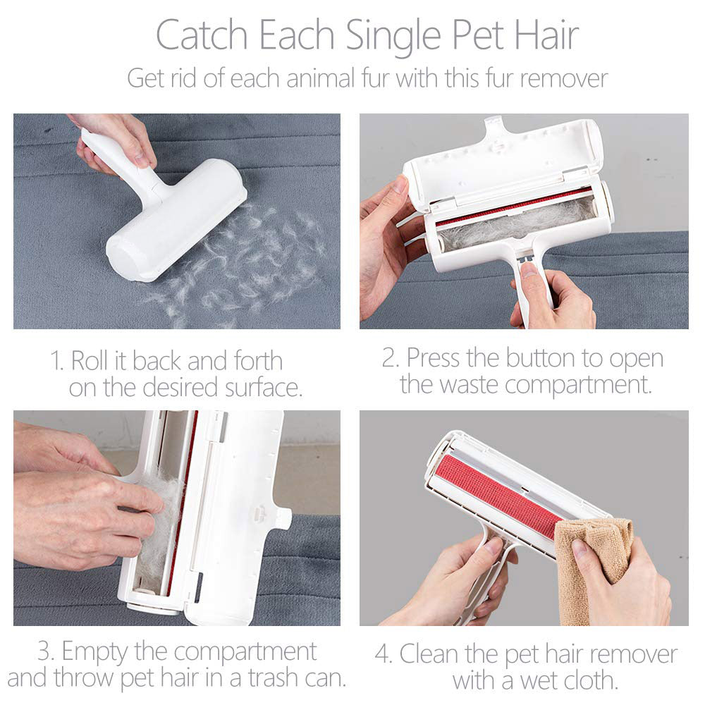 NuoPets Pet Hair Removel Roller Remover Cleaning Brush Fur Removing Dog Cat Animals Hair Brush