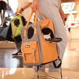 Nuopets Cat Carrier Bag Portable Canvas Backpack