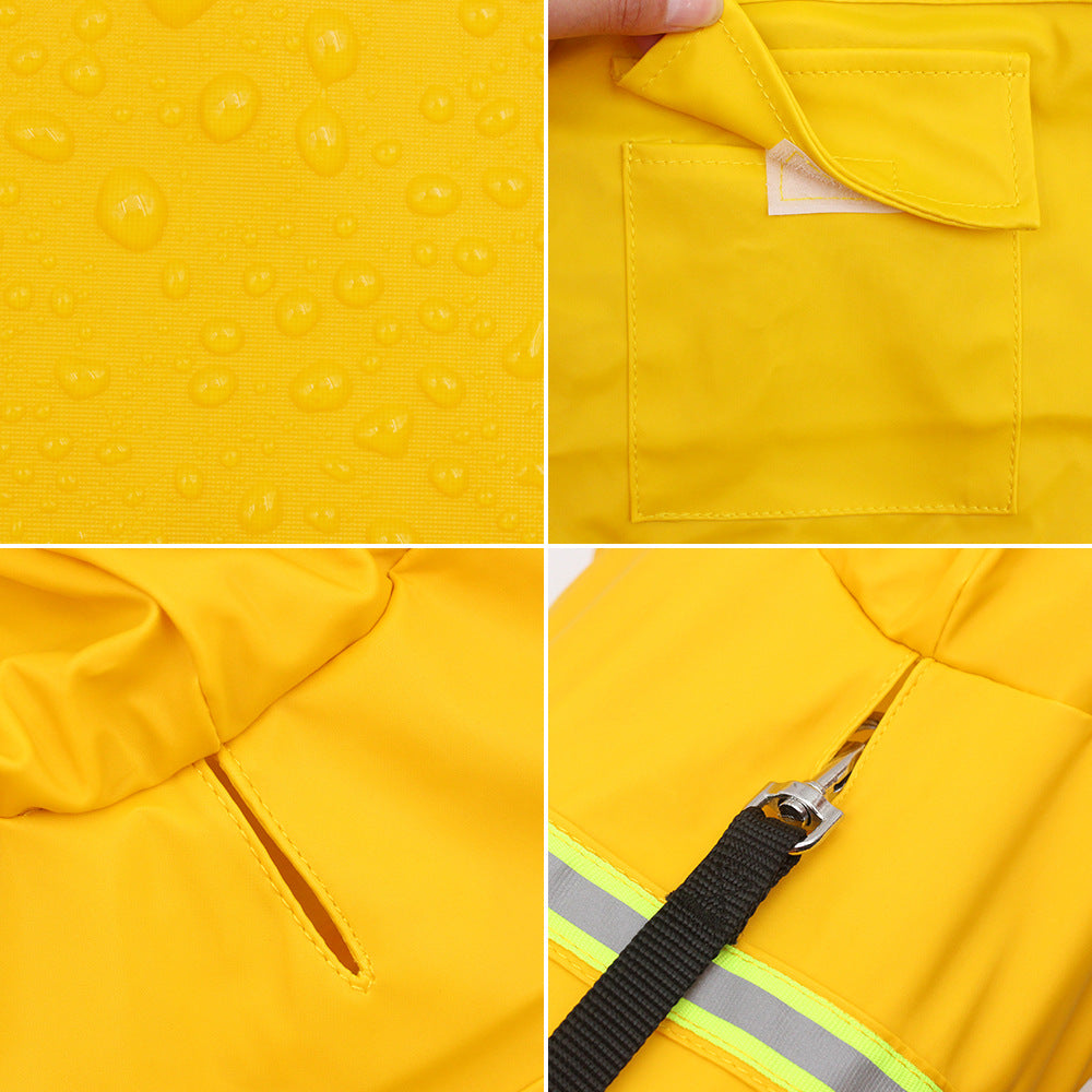 Pet raincoat dog poncho cloak reflective big dog clothes