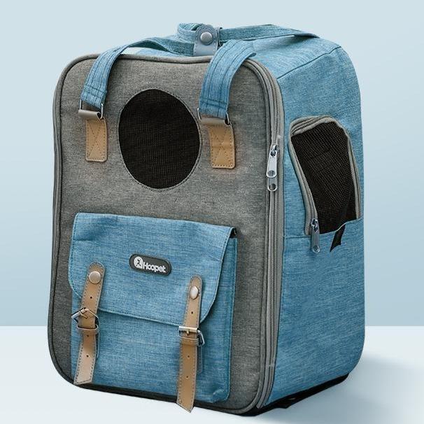 Nuopets Cat Carrier Bag Portable Canvas Backpack