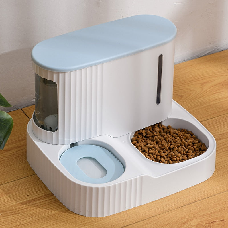 Pet Cat Bowl Feeder Bowls Kitten Automatic Food Drinking Fountain 3L