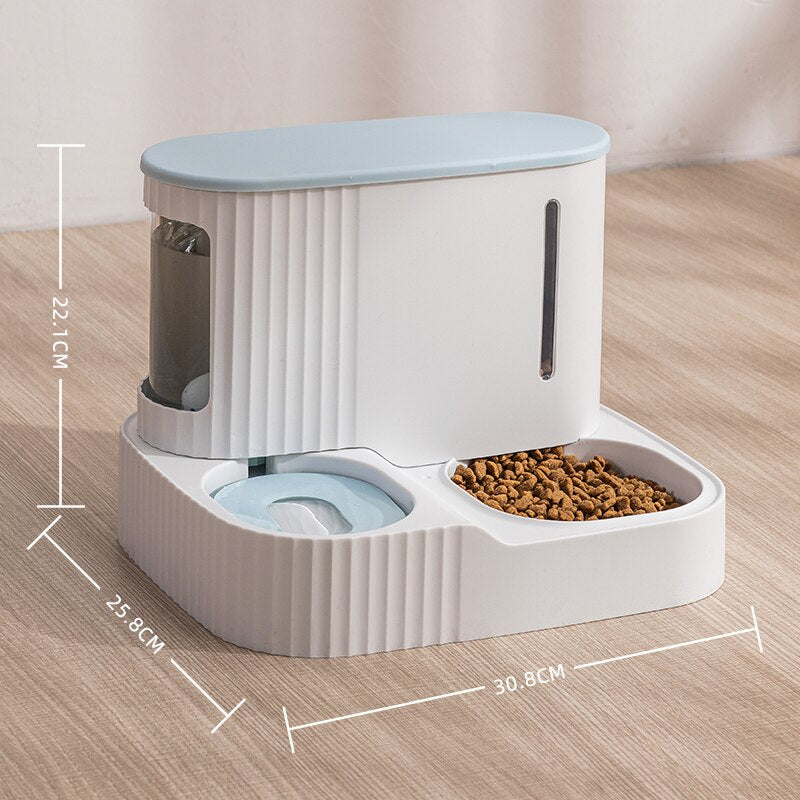 Pet Cat Bowl Feeder Bowls Kitten Automatic Food Drinking Fountain 3L