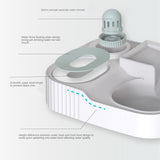 Pet Cat Bowl Feeder Bowls Kitten Automatic Food Drinking Fountain 3L