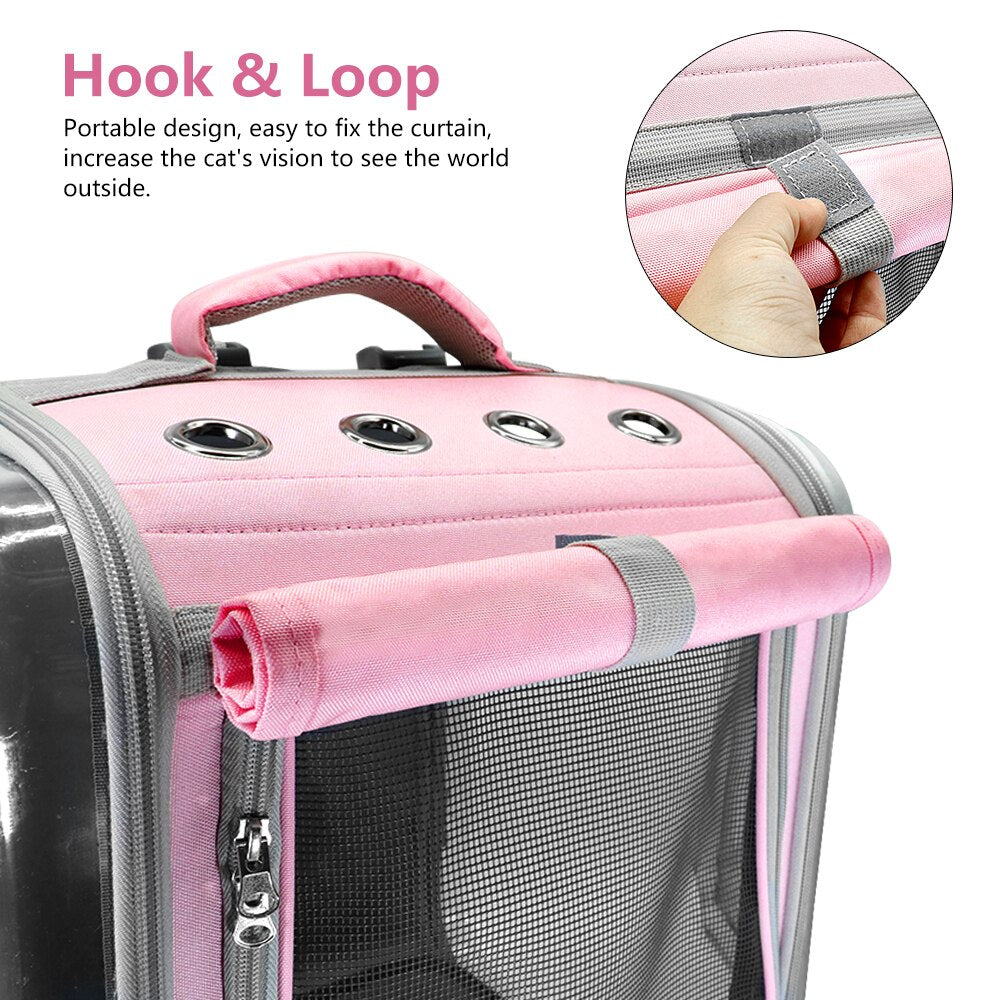 Pet cat carrier backpack breathable cat travel outdoor shoulder bag