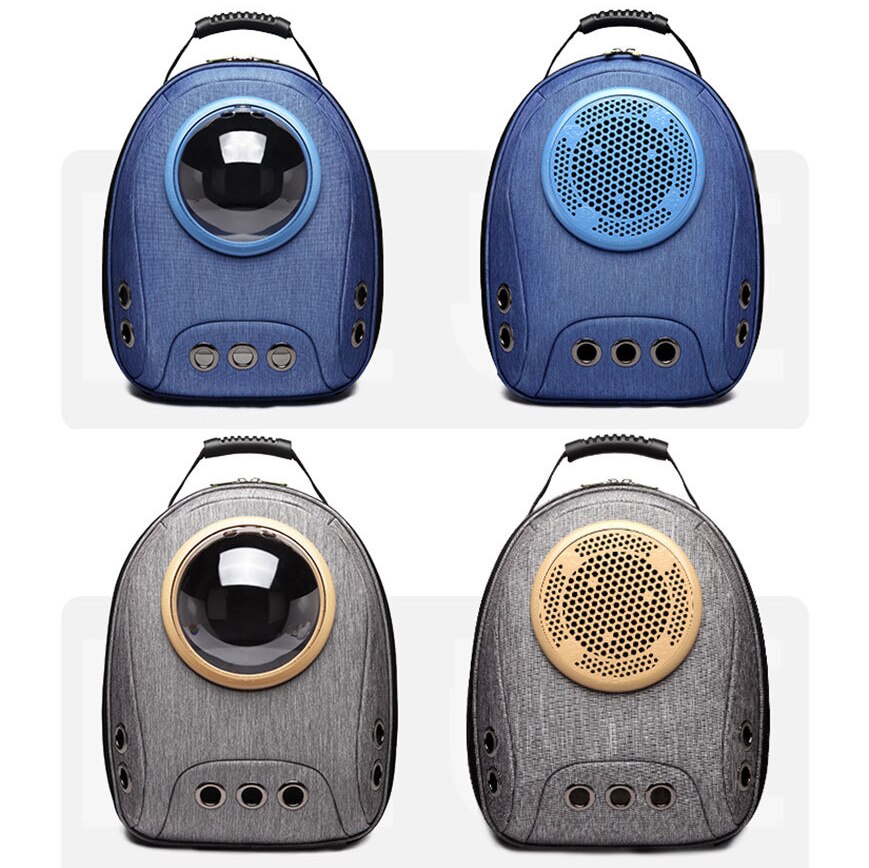 Pet cat carrier bag breathable outdoor pet backpack with bubble portable