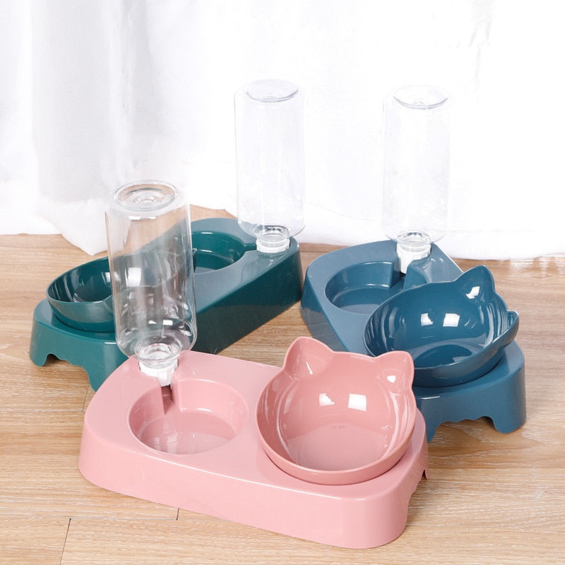 Pet Cat Elevated Bowls Durable Double Cat dog Bowls Raised Stand Cat Feeding