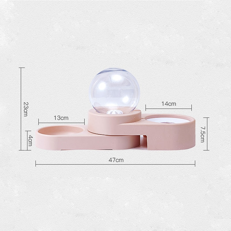Pet Dog Cat Bowl Fountain Automatic Food Water Feeder Container Dispenser