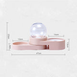 Pet Dog Cat Bowl Fountain Automatic Food Water Feeder Container Dispenser