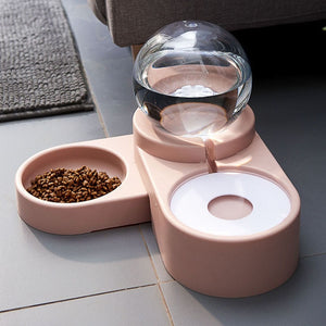 Pet Dog Cat Bowl Fountain Automatic Food Water Feeder Container Dispenser