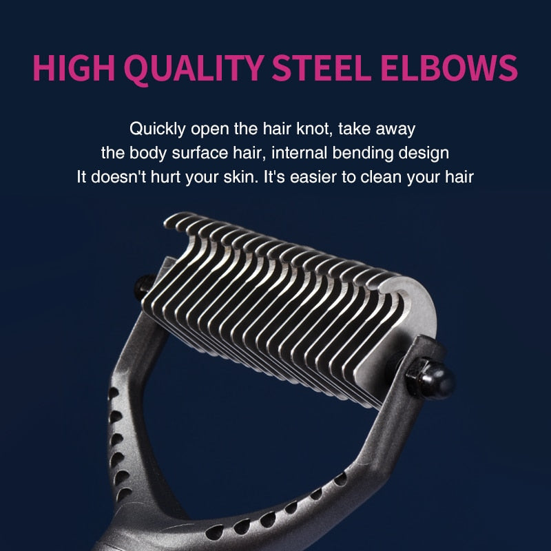 Pet Hair Remover Brush Cat Grooming Comb Effectively Self Cleaning