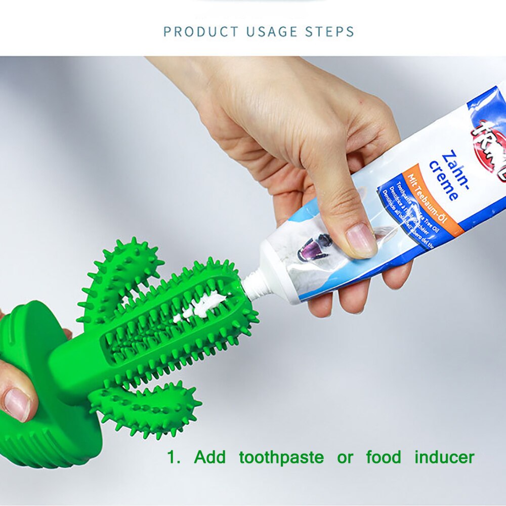 Nuopets Pet Toothbrush Chew Toy Doggy Brush Stick Soft Rubber dog Teeth Cleaning