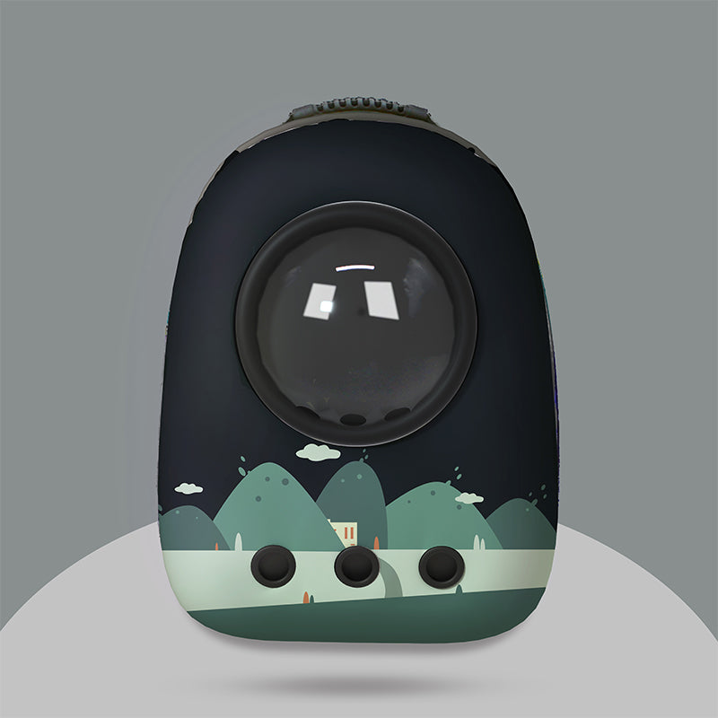 Nuopets pet backpack carrier bag portable with capsule oil painting series