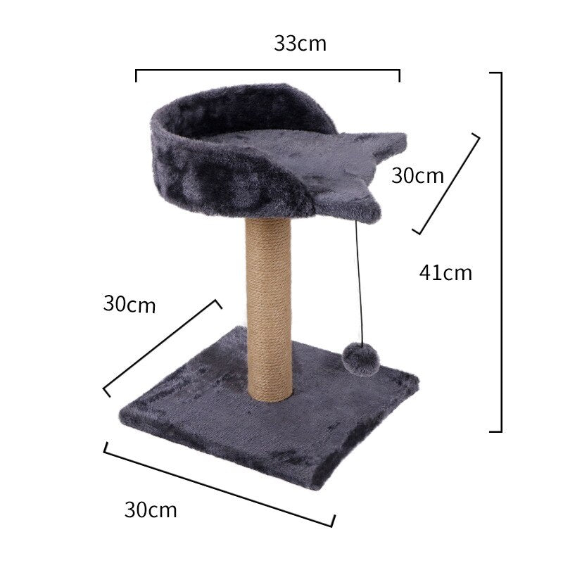 Cat tree cat tower with natural sisal scratching post for cats activity