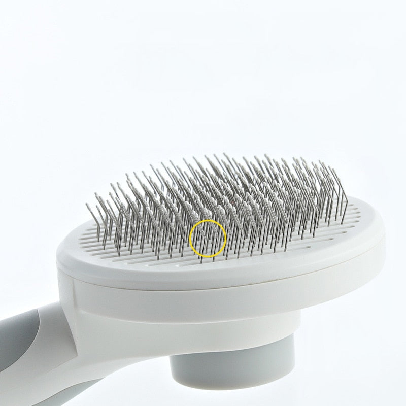 Self Cleaning Slicker Brush for Dog and Cat Removes Undercoat Tangled Hair Massages