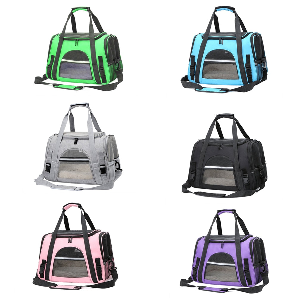 Soft pet carriers portable breathable foldable bag cat dog carrier bags
