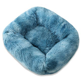 Nuopets Fuzzy nest dog bed Square Long Plush Pet Bed