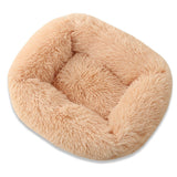 Nuopets Fuzzy nest dog bed Square Long Plush Pet Bed