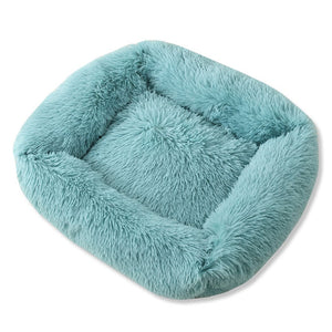 Nuopets Fuzzy nest dog bed Square Long Plush Pet Bed