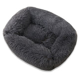 Nuopets Fuzzy nest dog bed Square Long Plush Pet Bed