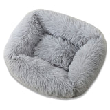 Nuopets Fuzzy nest dog bed Square Long Plush Pet Bed