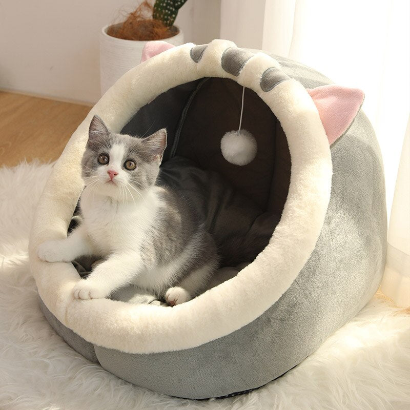Sweet Cat Bed Warm Pet Basket Cozy Kitten Lounger Cushion Cat House Tent Very Soft Small Dog Mat Bag