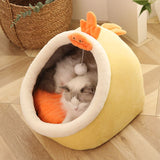 Sweet Cat Bed Warm Pet Basket Cozy Kitten Lounger Cushion Cat House Tent Very Soft Small Dog Mat Bag
