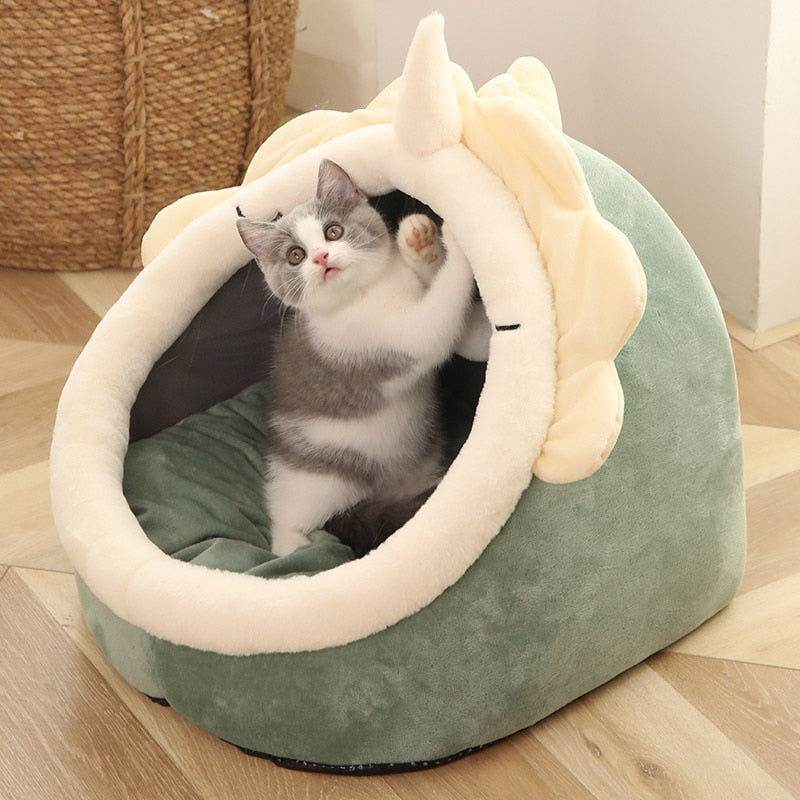 Sweet Cat Bed Warm Pet Basket Cozy Kitten Lounger Cushion Cat House Tent Very Soft Small Dog Mat Bag