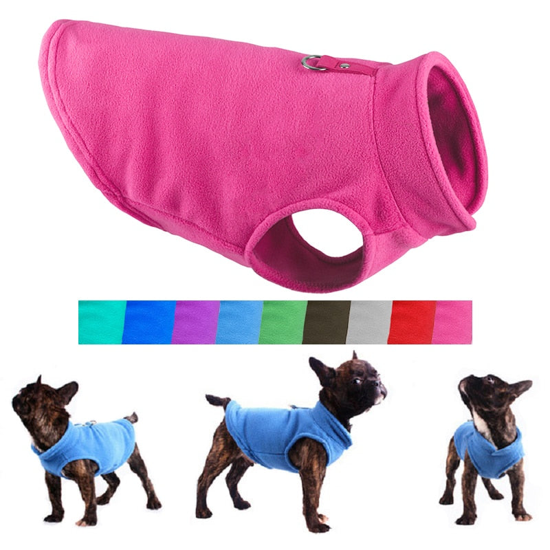 Winter Fleece Pet Dog Clothes Puppy Clothing French Bulldog Coat Pug Costumes Jacket For Small Dogs Chihuahua Vest Hondenkleding