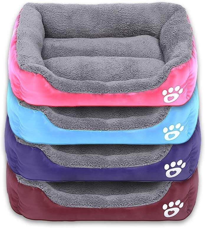 S-3XL 9 Colors Paw Pet Sofa Dog Beds Waterproof Bottom Soft Fleece Warm Cat Bed