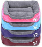 S-3XL 9 Colors Paw Pet Sofa Dog Beds Waterproof Bottom Soft Fleece Warm Cat Bed