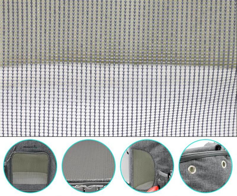 Large capacity foldable pet backpack breathable pet carrier bag