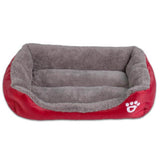 S-3XL 9 Colors Paw Pet Sofa Dog Beds Waterproof Bottom Soft Fleece Warm Cat Bed